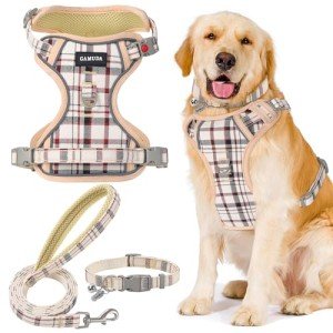 GAMUDA Reflective Adjustable Dog Harness and Leash