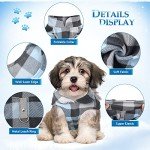 Plaid Fleece Dog Sweater with Leash Ring Set