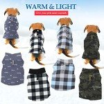 Plaid Fleece Dog Sweater with Leash Ring Set