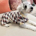 4 Pack Dog Pajamas for Small Pets – Plaid