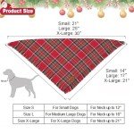 Christmas Plaid Dog Bandana with Tassels