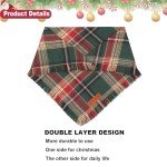 Christmas Plaid Dog Bandana with Tassels