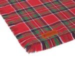 Christmas Plaid Dog Bandana with Tassels