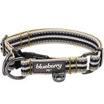 Reflective Adjustable Dog Collar - Olive & Blue-Gray