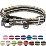 Reflective Adjustable Dog Collar - Olive & Blue-Gray