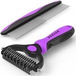 Pet Grooming Brush and Metal Comb Combo