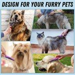 Pet Grooming Brush and Metal Comb Combo