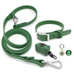 Waterproof Adjustable Dog Collar and Leash Set