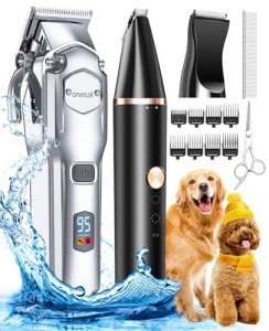 Rechargeable Waterproof Electric Dog Grooming Clipper