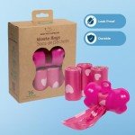 Pink Heart Dog Poop Bags – 240 Count