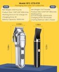 Rechargeable Waterproof Electric Dog Grooming Clipper
