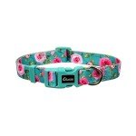 Rose Pattern Dog Collar and Leash Set for Small Dogs