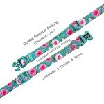 Rose Pattern Dog Collar and Leash Set for Small Dogs