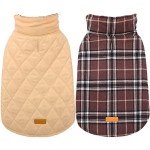 Waterproof Reversible Dog Coat - Plaid Winter Jacket