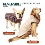 Waterproof Reversible Dog Coat - Plaid Winter Jacket