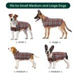Waterproof Reversible Dog Coat - Plaid Winter Jacket