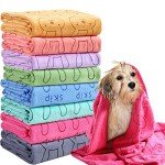 8 Pack Microfiber Dog Bath Towels - Quick Dry
