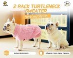 Cozy Turtleneck Sweaters for Small Dogs - 2 Pack