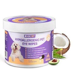 HICC PET Tear Stain Wipes for Dogs & Cats