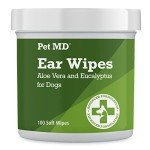 Dog Ear Cleaner Wipes with Aloe and Eucalyptus