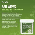 Dog Ear Cleaner Wipes with Aloe and Eucalyptus