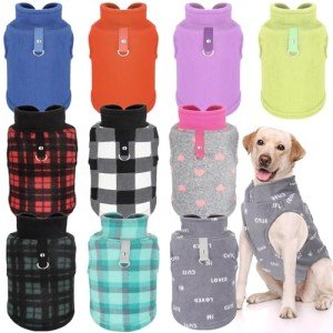 Reginary 10 Pack Large Dog Fleece Sweaters