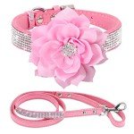 Rhinestone Dog Collar and Leash Set - Pink Bling