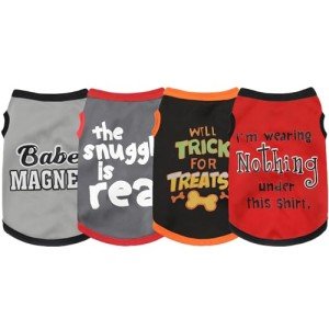 Playful 4-Piece Dog Shirt Set for All Seasons