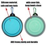 2 Pack Collapsible Pet Travel Bowls with Lids