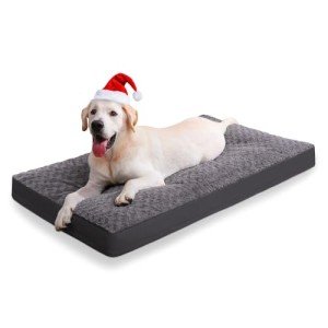 Waterproof Rose Velvet Dog Bed for Medium Dogs