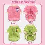 Cute Puppy Sweaters for Small Dogs - 2 Pack