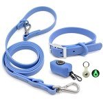 Waterproof Dog Collar and Leash Set with Holder