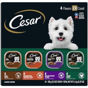 Cesar Adult Wet Dog Food Variety Pack, 24 Count