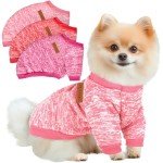 3-Pack Winter Fleece Dog Sweaters for Small Pets