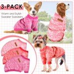 3-Pack Winter Fleece Dog Sweaters for Small Pets