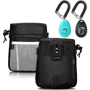 Dog Treat Pouch with Clickers and Adjustable Straps