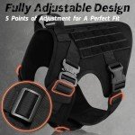 Rabbitgoo Heavy Duty Tactical Dog Harness for Large Breeds