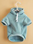 Cadet Blue Dog Hoodie for Small to Medium Pets