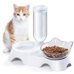 MILIFUN Double Bowls for Dogs and Cats
