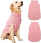 Mihachi Turtleneck Cable Knit Dog Sweater