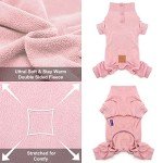 Cozy Pink Fleece Dog Pajamas for Winter