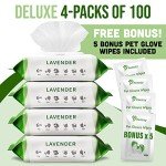 Lavender Scented Organic Dog Wipes - 400 Count