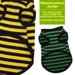 3-Pack Striped Dog Tank Tops - Breathable Cotton