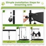 Adjustable Pet Grooming Table Arm with Hammock