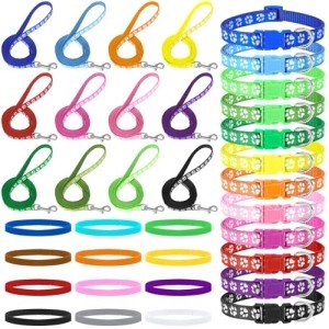 36Pcs Dog Collar and Leash Set for Puppies