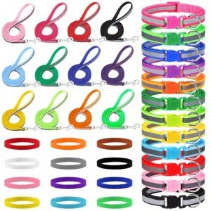 36-Piece Reflective Dog Collar and Leash Set