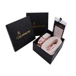 Soft White Velvet Dog Collar and Leash Set