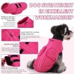 Cozy Fleece Dog Sweater with Leash Hole - Pink