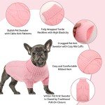 Cozy Pink Turtleneck Sweater for Small Dogs