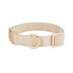 Soft Corduroy Dog Collar and Leash Set - Beige